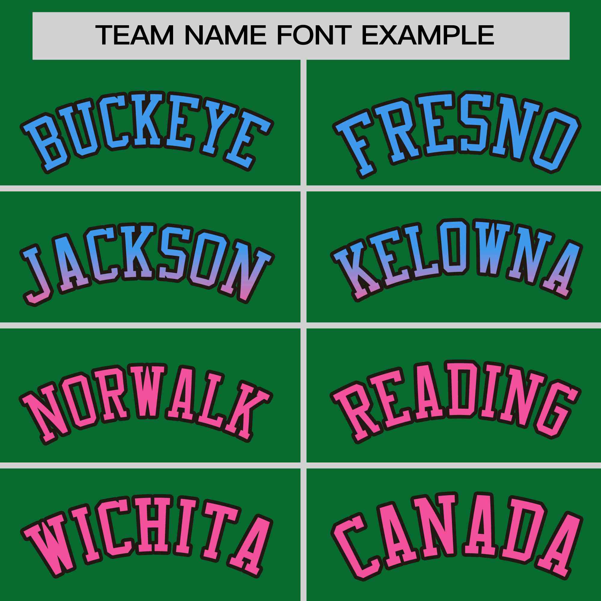 Custom Kelly Green Powder Blue-Pink Personalized Gradient Font And Side Design Authentic Baseball Jersey