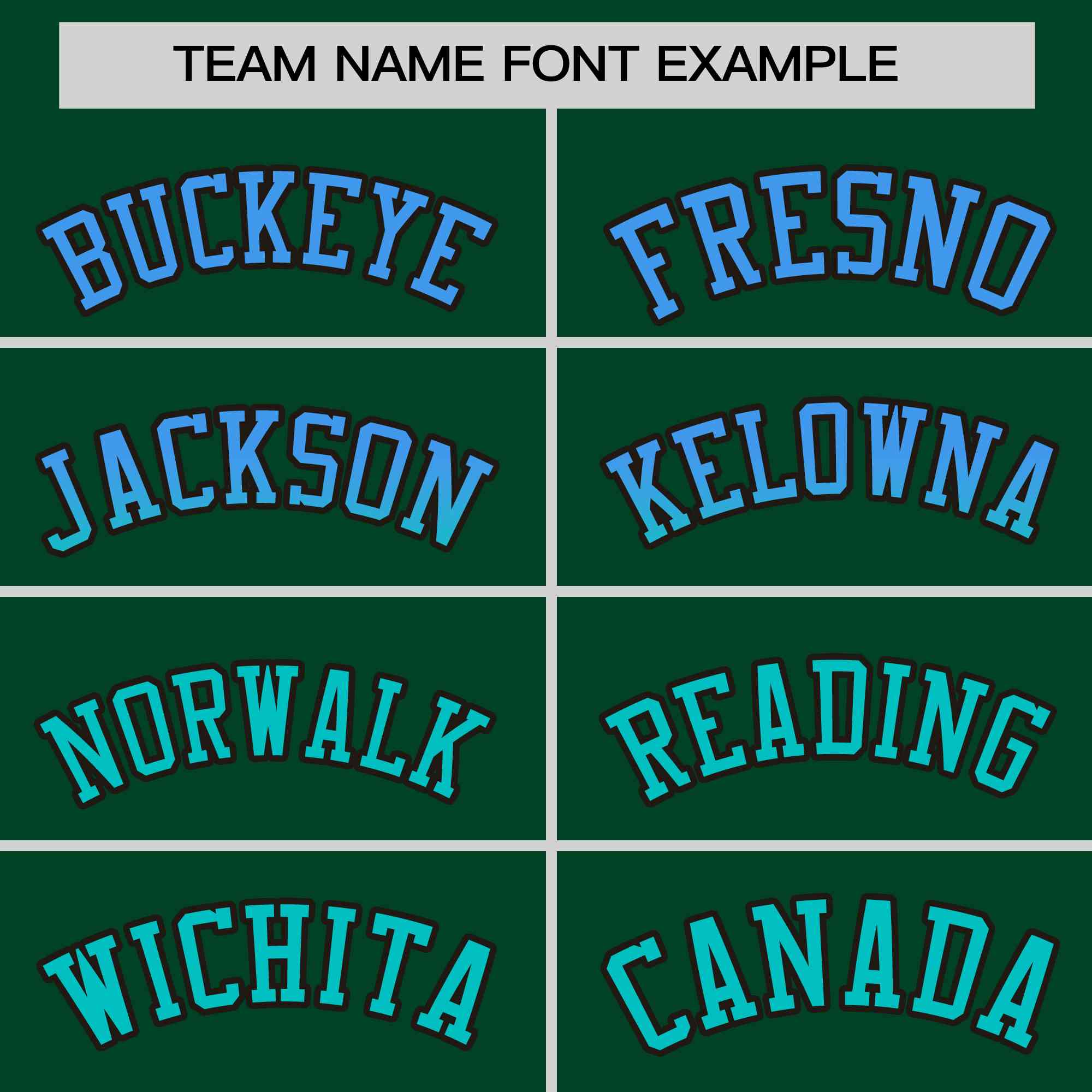 Custom Green Powder Blue-Aqua Personalized Gradient Font And Side Design Authentic Baseball Jersey