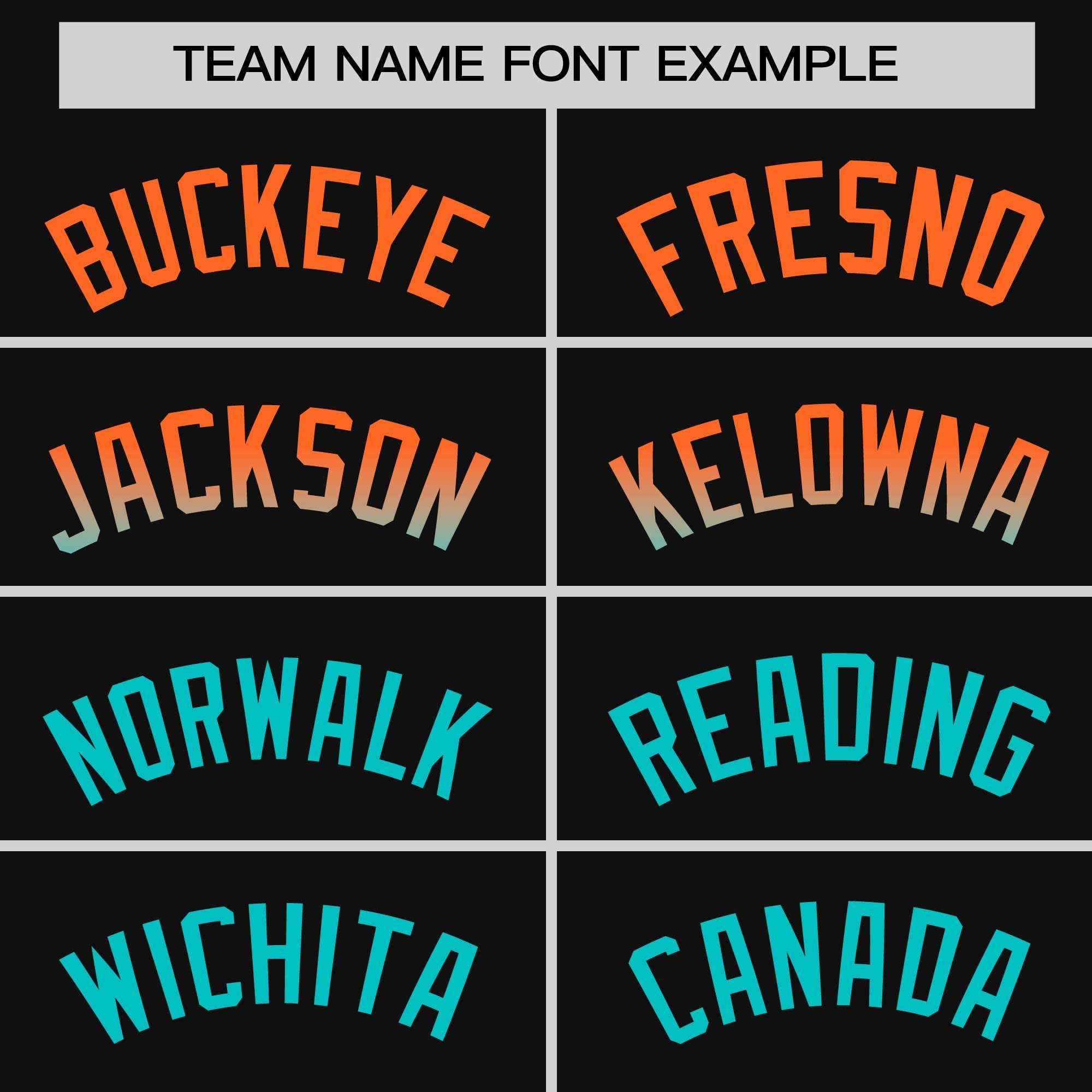 Custom Black Orange-Aqua Personalized Gradient Font And Side Design Authentic Baseball Jersey