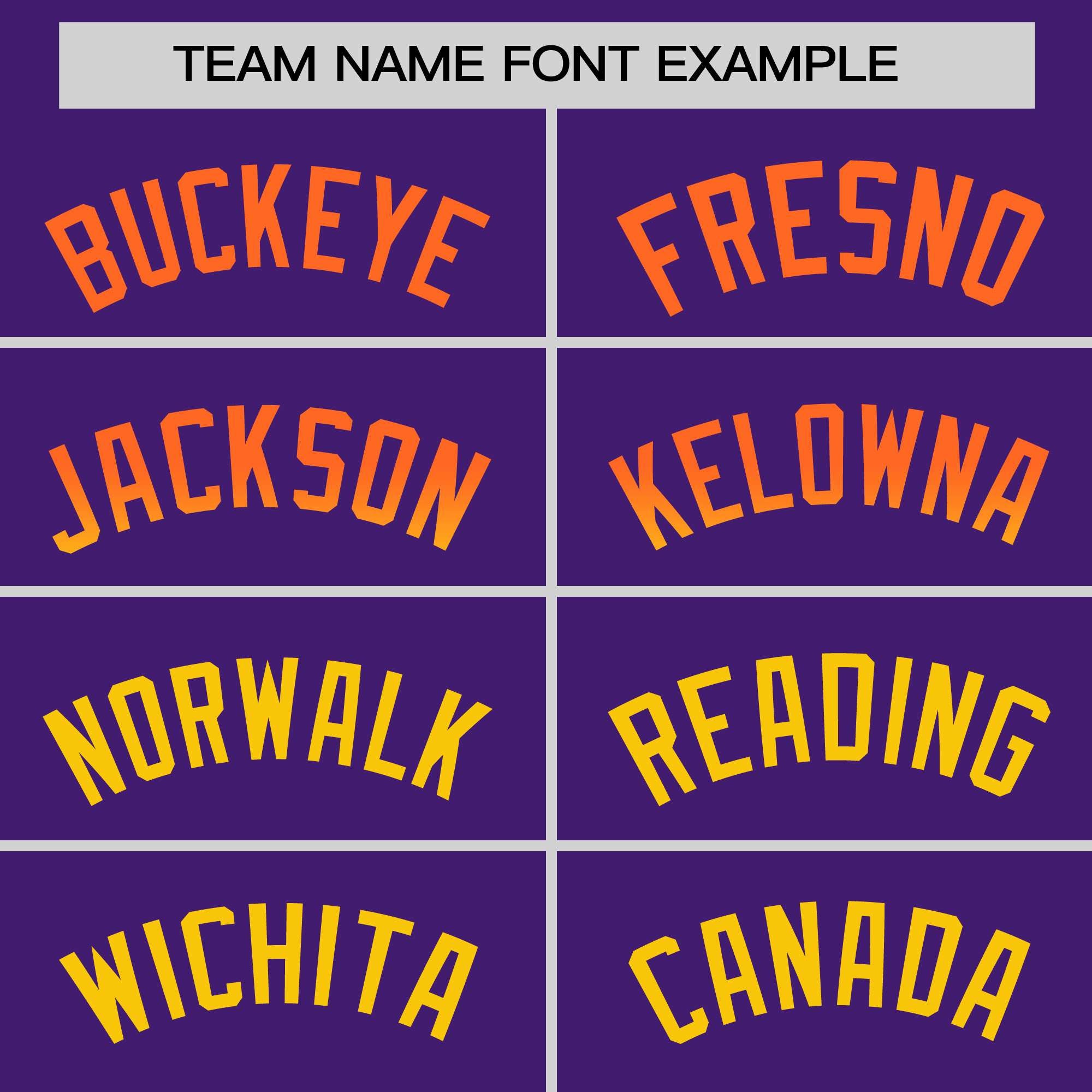 Custom Purple Orange-Gold Personalized Gradient Font And Side Design Authentic Baseball Jersey