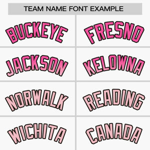 Custom White Pink-Lt Pink Personalized Gradient Font And Side Design Authentic Baseball Jersey