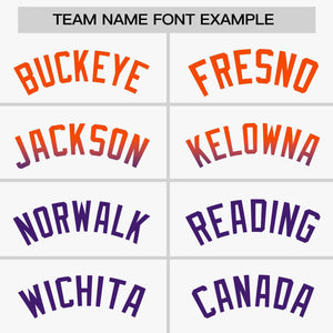 Custom White Orange-Purple Personalized Gradient Font And Side Design Authentic Baseball Jersey