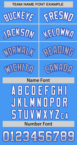 Custom Powder Blue White-Lt Gray Personalized Gradient Font And Side Design Authentic Baseball Jersey