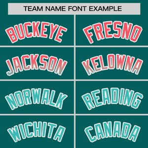 Custom Aqua Lt Red-Aqua Personalized Gradient Font And Side Design Authentic Baseball Jersey