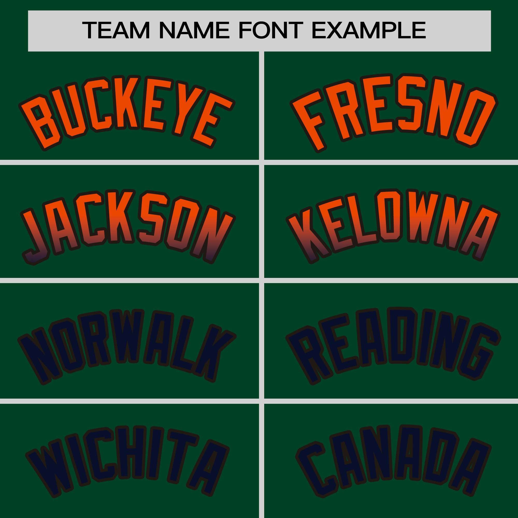 Custom Green Orange-Navy Personalized Gradient Font And Side Design Authentic Baseball Jersey