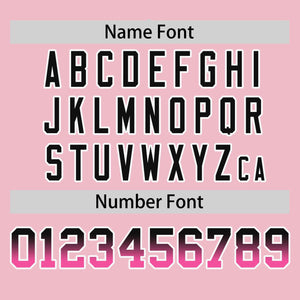 Custom Light Pink Black-Pink Personalized Gradient Font And Side Design Authentic Baseball Jersey