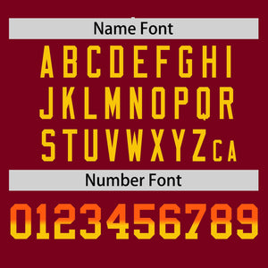 Custom Crimson Orange-Gold Personalized Gradient Font And Side Design Authentic Baseball Jersey