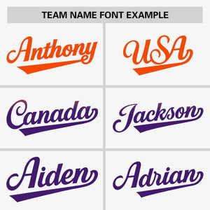 Custom White Orange-Purple Personalized Gradient Font And Side Design Authentic Baseball Jersey