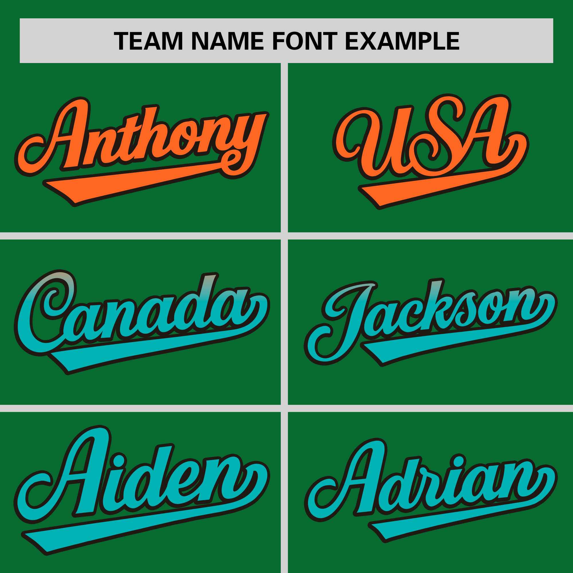 Custom Kelly Green Orange-Aqua Personalized Gradient Font And Side Design Authentic Baseball Jersey