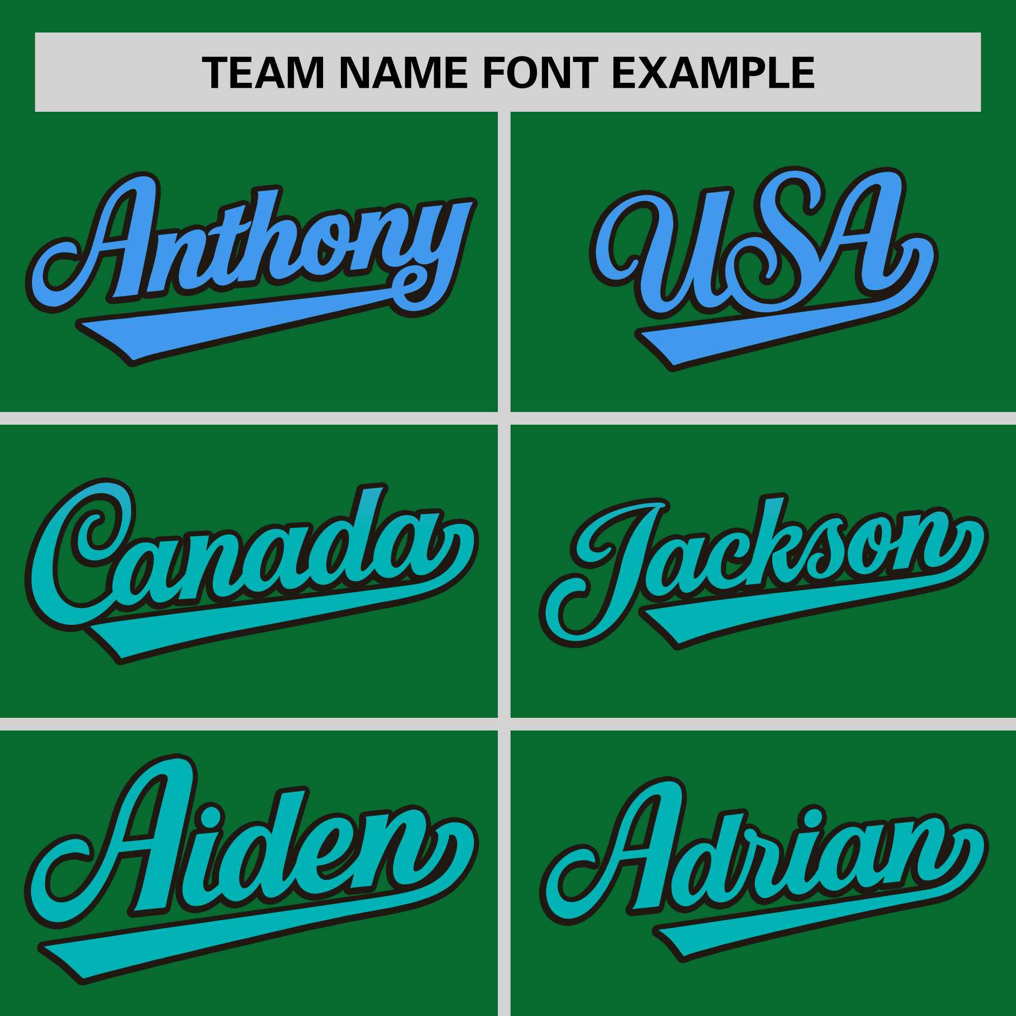 Custom Kelly Green Powder Blue-Aqua Personalized Gradient Font And Side Design Authentic Baseball Jersey