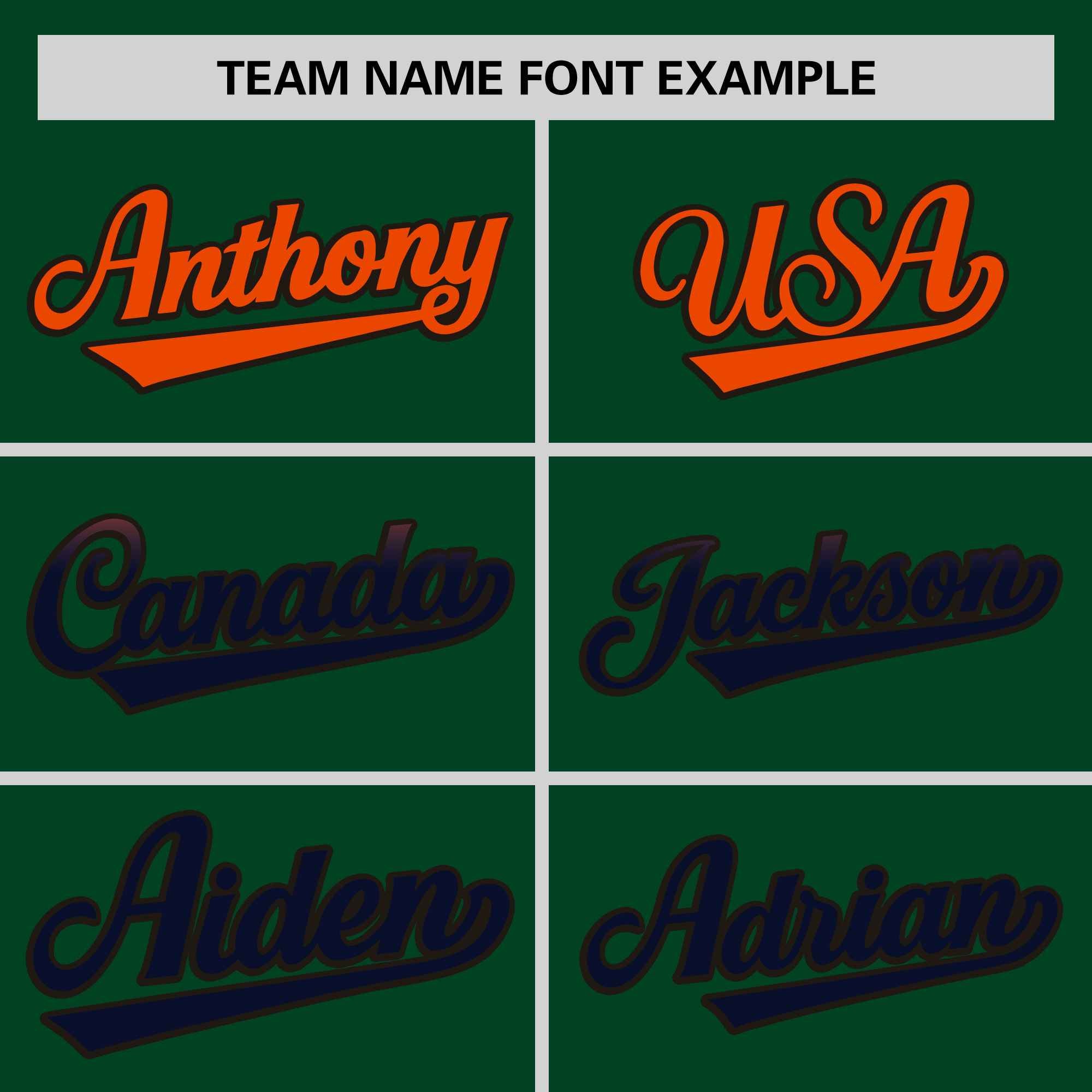 Custom Green Orange-Navy Personalized Gradient Font And Side Design Authentic Baseball Jersey