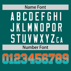 Custom Aqua Orange-Aqua Personalized Gradient Font And Side Design Authentic Baseball Jersey