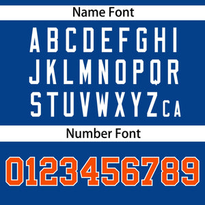 Custom Royal Orange-White Personalized Side Two-Tone Design Authentic Baseball Jersey