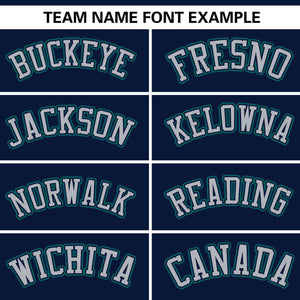 Custom Navy Gray-Aqua Personalized Side Two-Tone Design Authentic Baseball Jersey