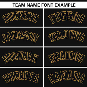 Custom Black Old Gold Personalized Side Two-Tone Design Authentic Baseball Jersey