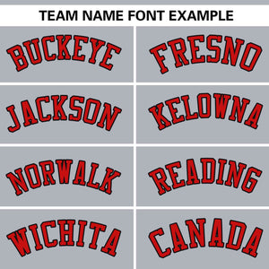 Custom Gray Red-Black Personalized Side Two-Tone Design Authentic Baseball Jersey