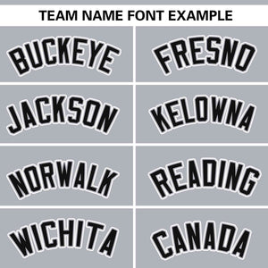 Custom Gray Black-White Personalized Side Two-Tone Design Authentic Baseball Jersey