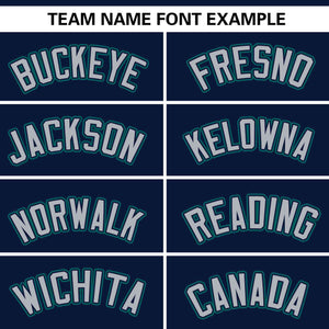 Custom Navy Gray-Aqua Personalized Side Two-Tone Design Authentic Baseball Jersey