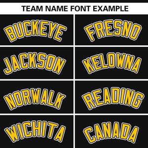 Custom Black Yellow-White Personalized Side Two-Tone Design Authentic Baseball Jersey