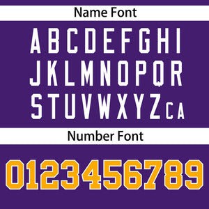 Custom Purple Yellow-White Personalized Side Two-Tone Design Authentic Baseball Jersey