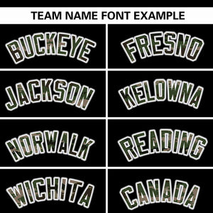 Custom Black Personalized Camo Font Authentic Baseball Jersey