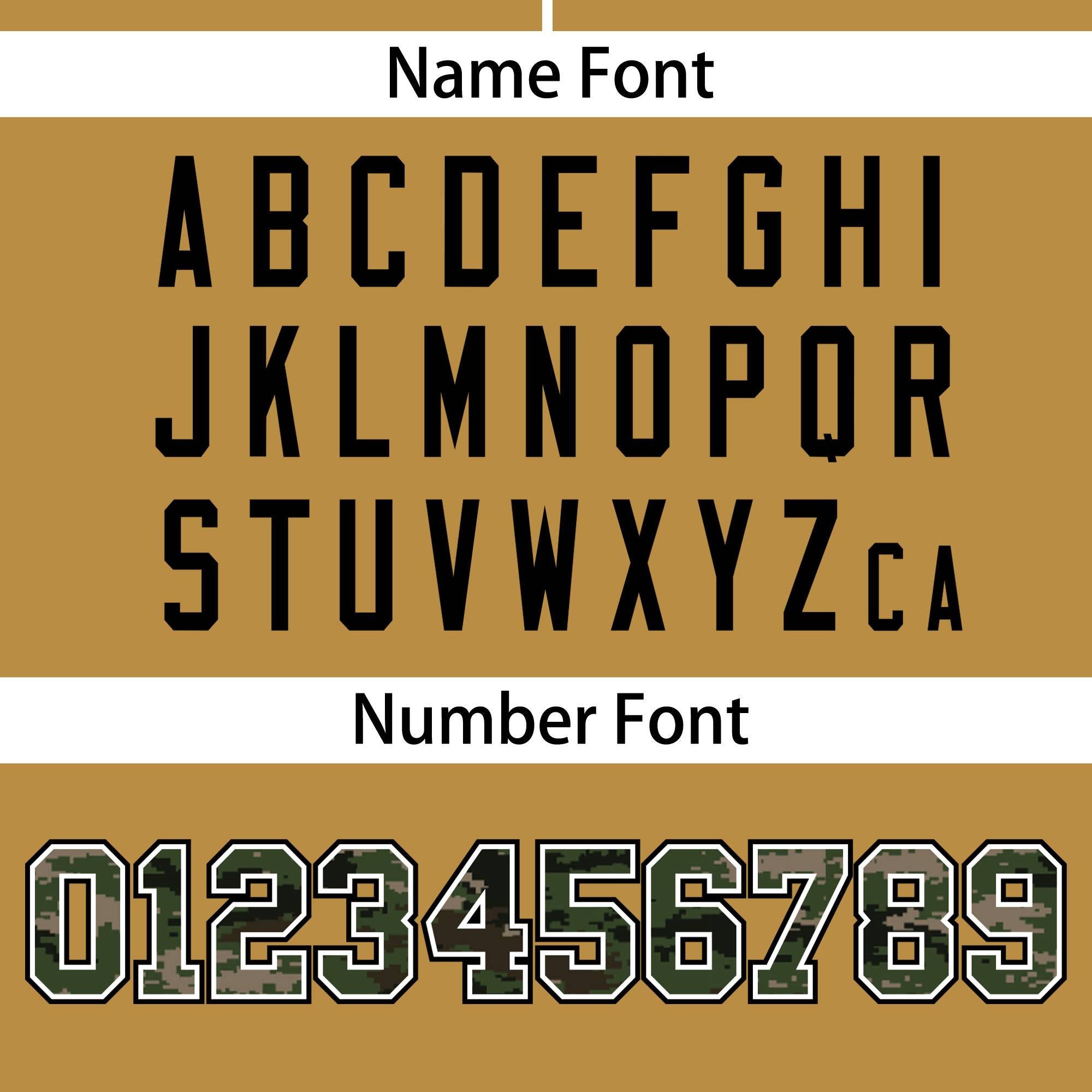 Custom Old Gold Personalized Camo Font Authentic Baseball Jersey