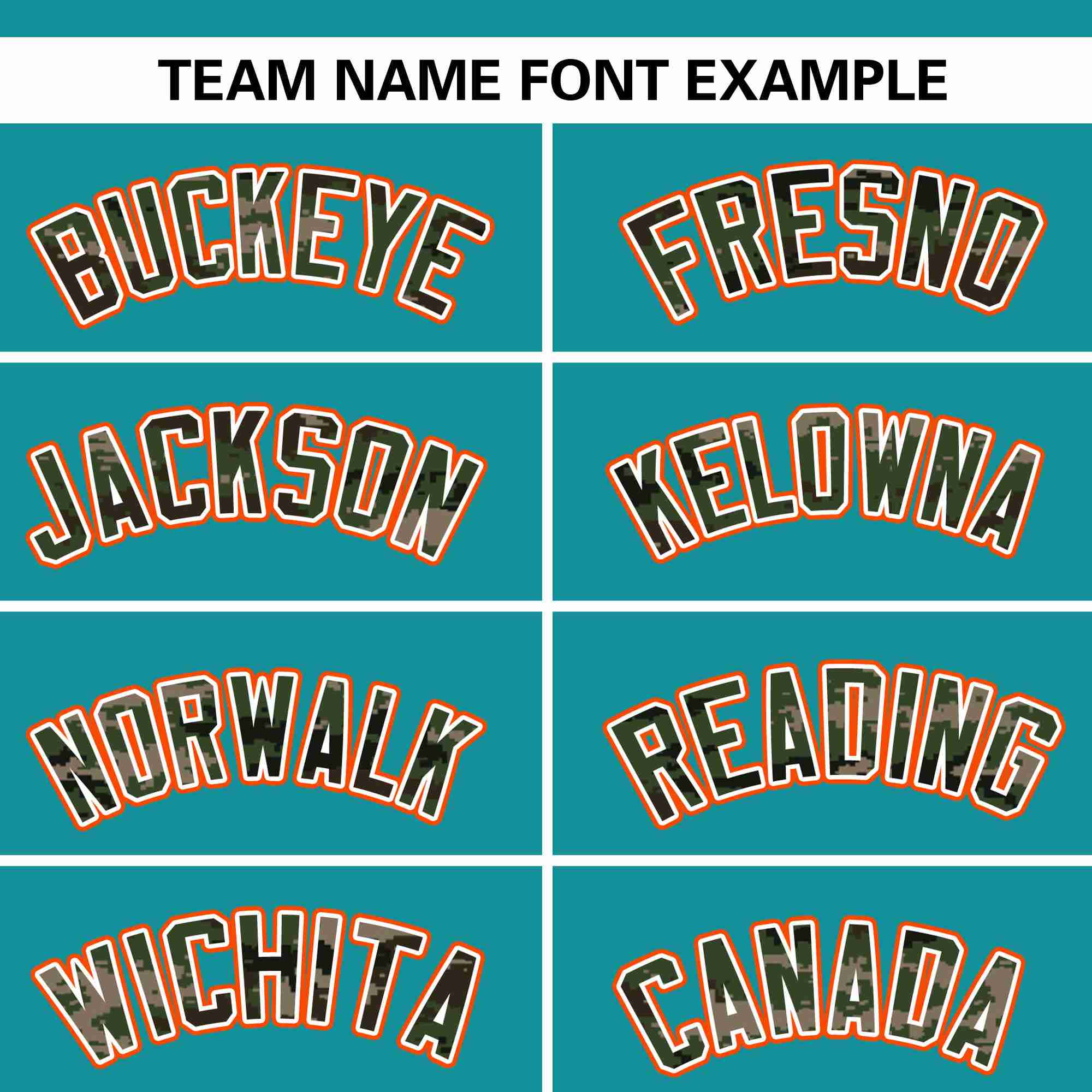 Custom Aqua Personalized Camo Font Authentic Baseball Jersey