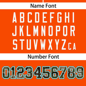 Custom Orange Personalized Camo Font Authentic Baseball Jersey