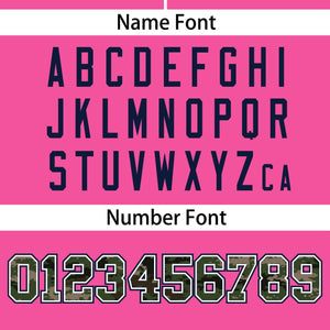 Custom Pink Personalized Camo Font Authentic Baseball Jersey