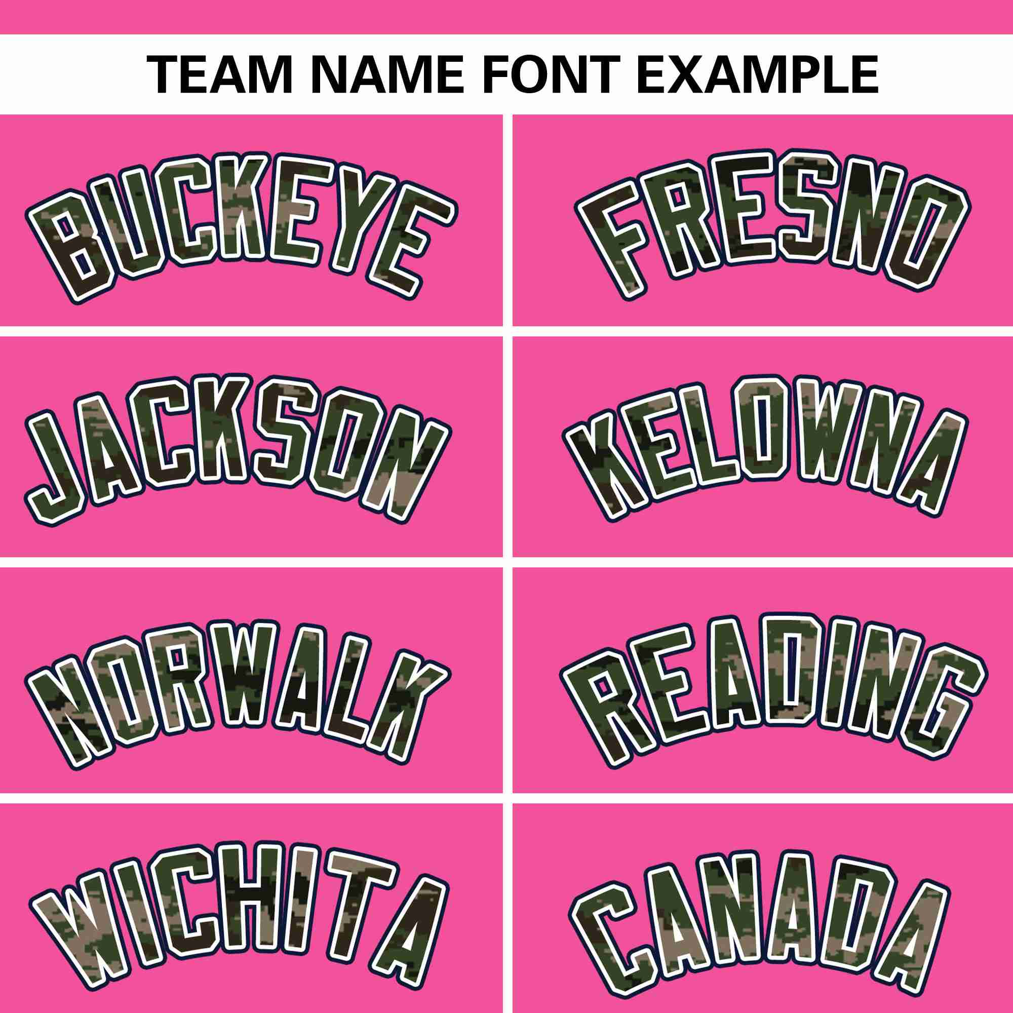 Custom Pink Personalized Camo Font Authentic Baseball Jersey