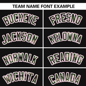 Custom Black Personalized Camo Font Authentic Baseball Jersey