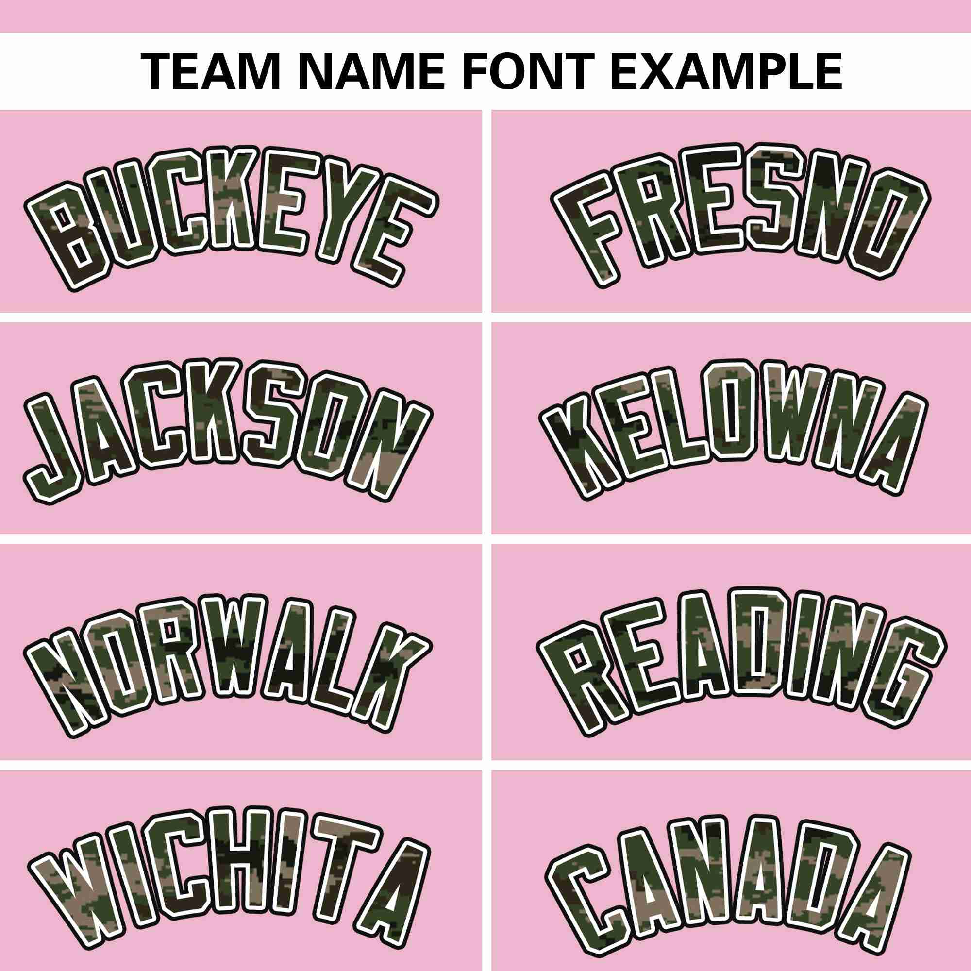 Custom Pink Personalized Camo Font Authentic Baseball Jersey