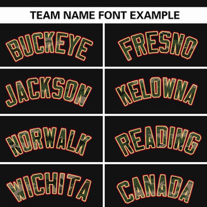 Custom Black Personalized Camo Font Authentic Baseball Jersey