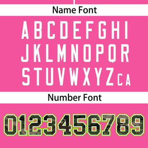 Custom Pink Personalized Camo Font Authentic Baseball Jersey