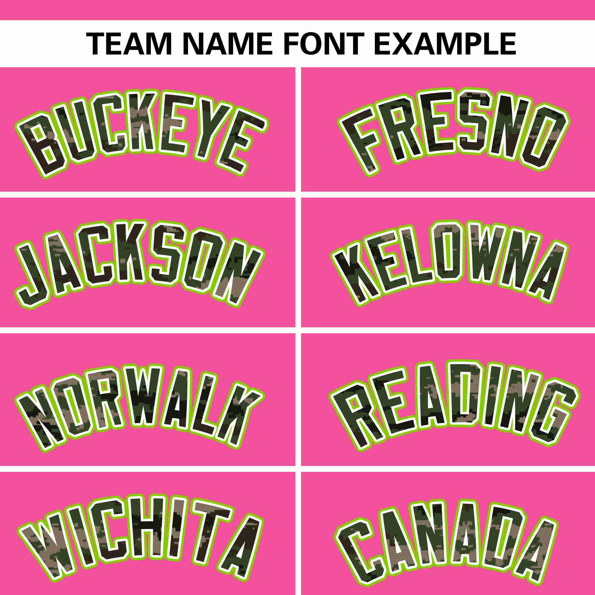 Custom Pink Personalized Camo Font Authentic Baseball Jersey