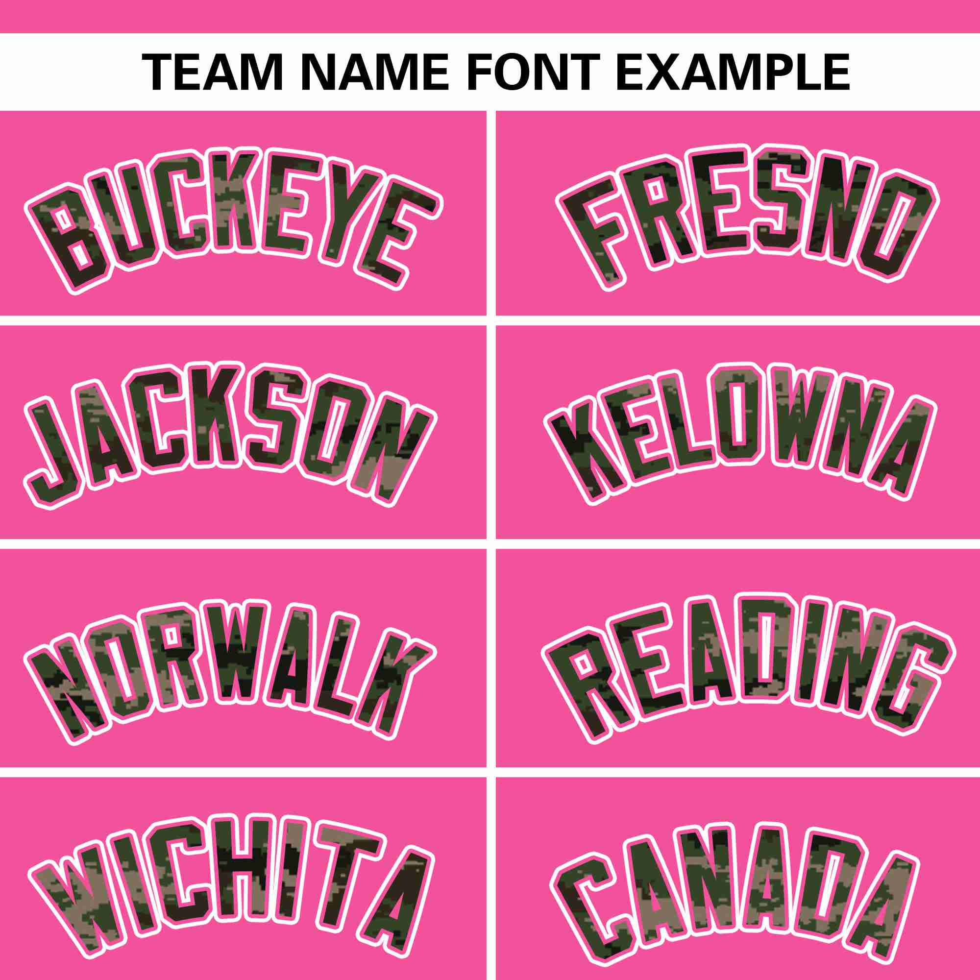 Custom Pink Personalized Camo Font Authentic Baseball Jersey