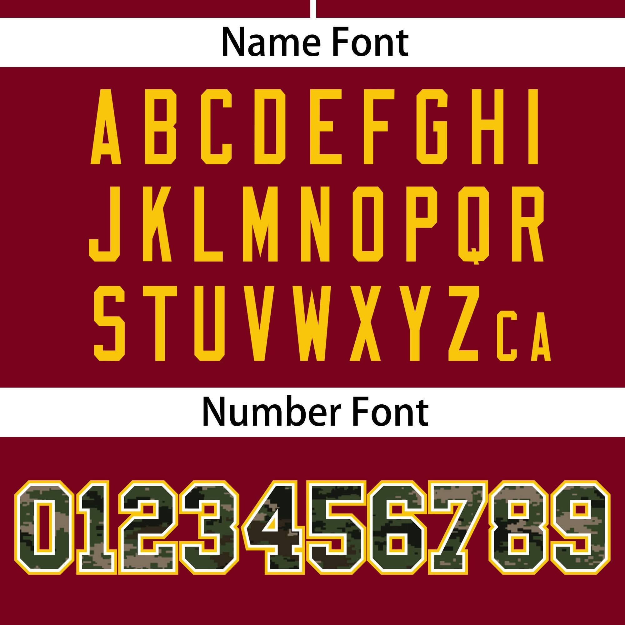 Custom Crimson Personalized Camo Font Authentic Baseball Jersey