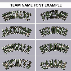 Custom Gray Personalized Camo Font Authentic Baseball Jersey