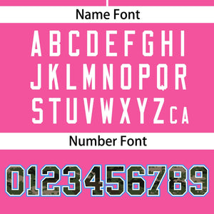 Custom Pink Personalized Camo Font Authentic Baseball Jersey