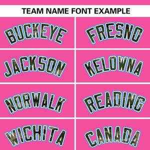 Custom Pink Personalized Camo Font Authentic Baseball Jersey