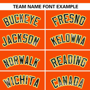 Custom Orange Personalized Camo Font Authentic Baseball Jersey