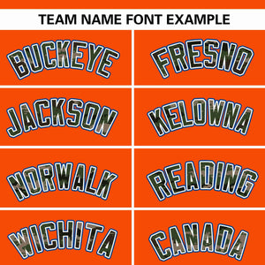 Custom Orange Personalized Camo Font Authentic Baseball Jersey