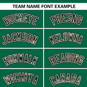 Custom Kelly Green Personalized Camo Font Authentic Baseball Jersey