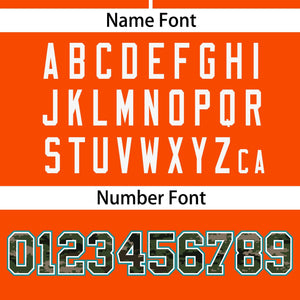 Custom Orange Personalized Camo Font Authentic Baseball Jersey