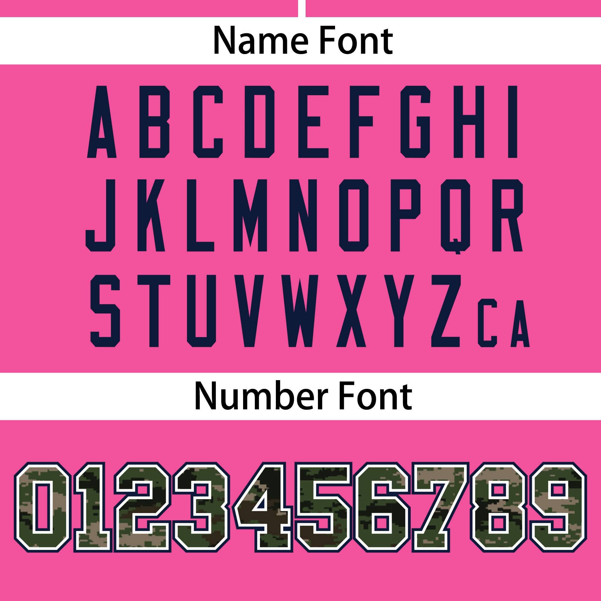 Custom Pink Personalized Camo Font Authentic Baseball Jersey