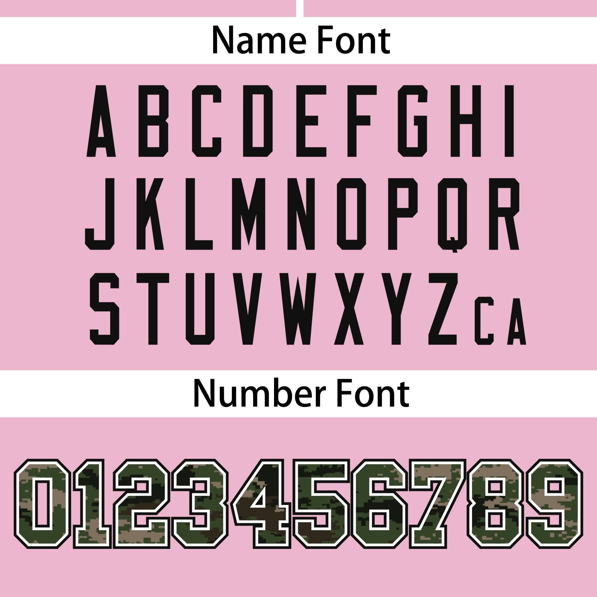 Custom Pink Personalized Camo Font Authentic Baseball Jersey