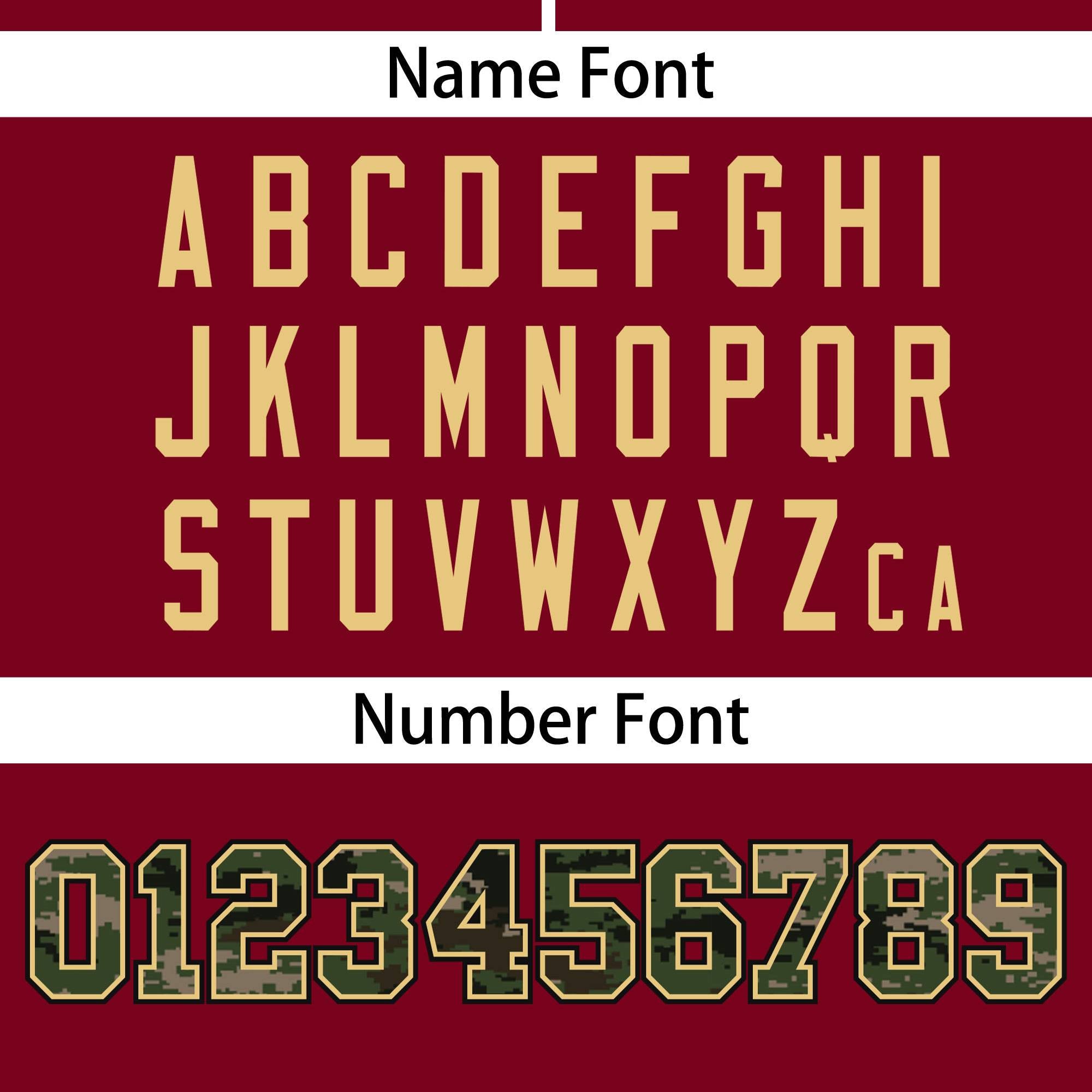 Custom Crimson Personalized Camo Font Authentic Baseball Jersey