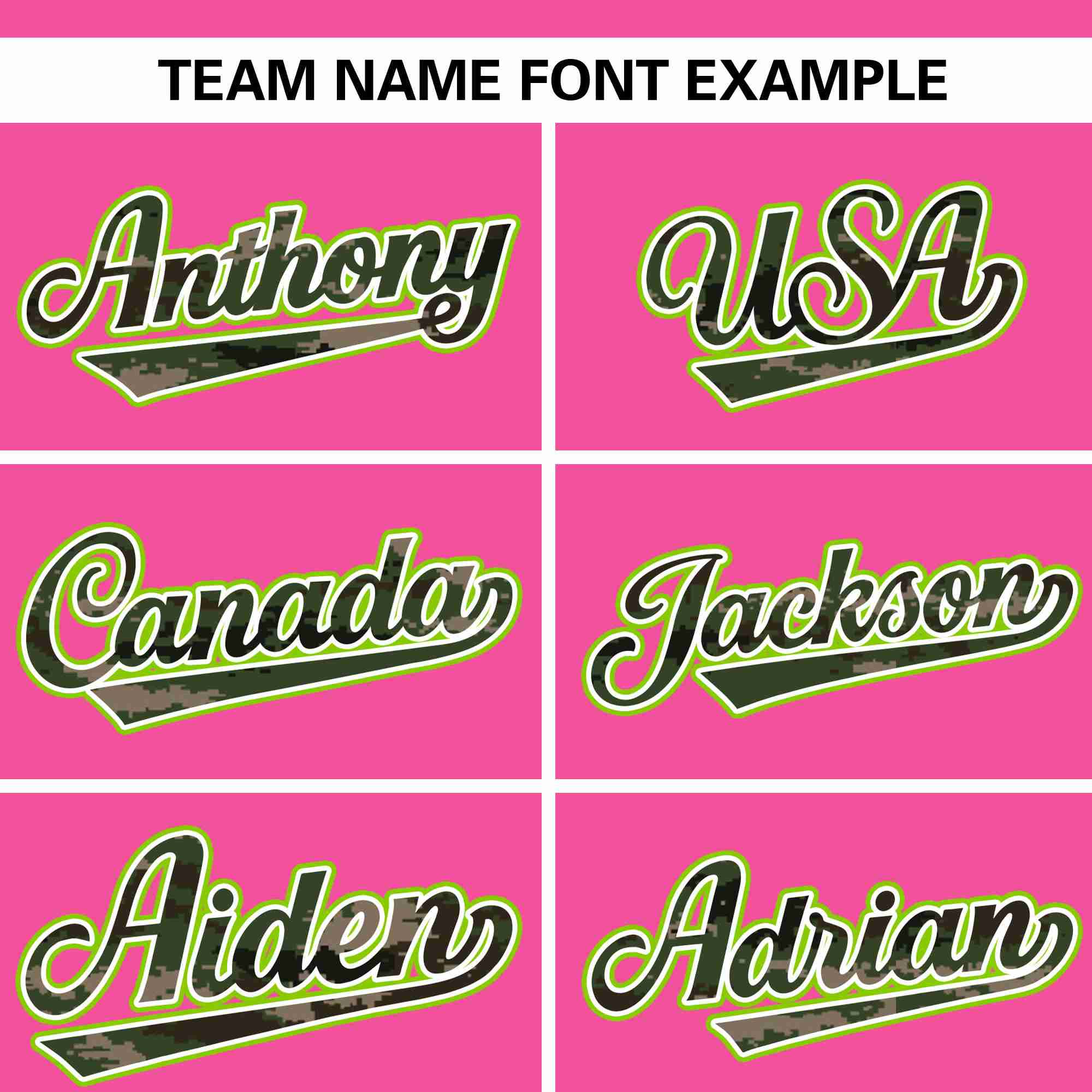 Custom Pink Personalized Camo Font Authentic Baseball Jersey