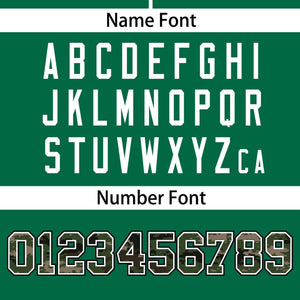 Custom Kelly Green Personalized Camo Font Authentic Baseball Jersey