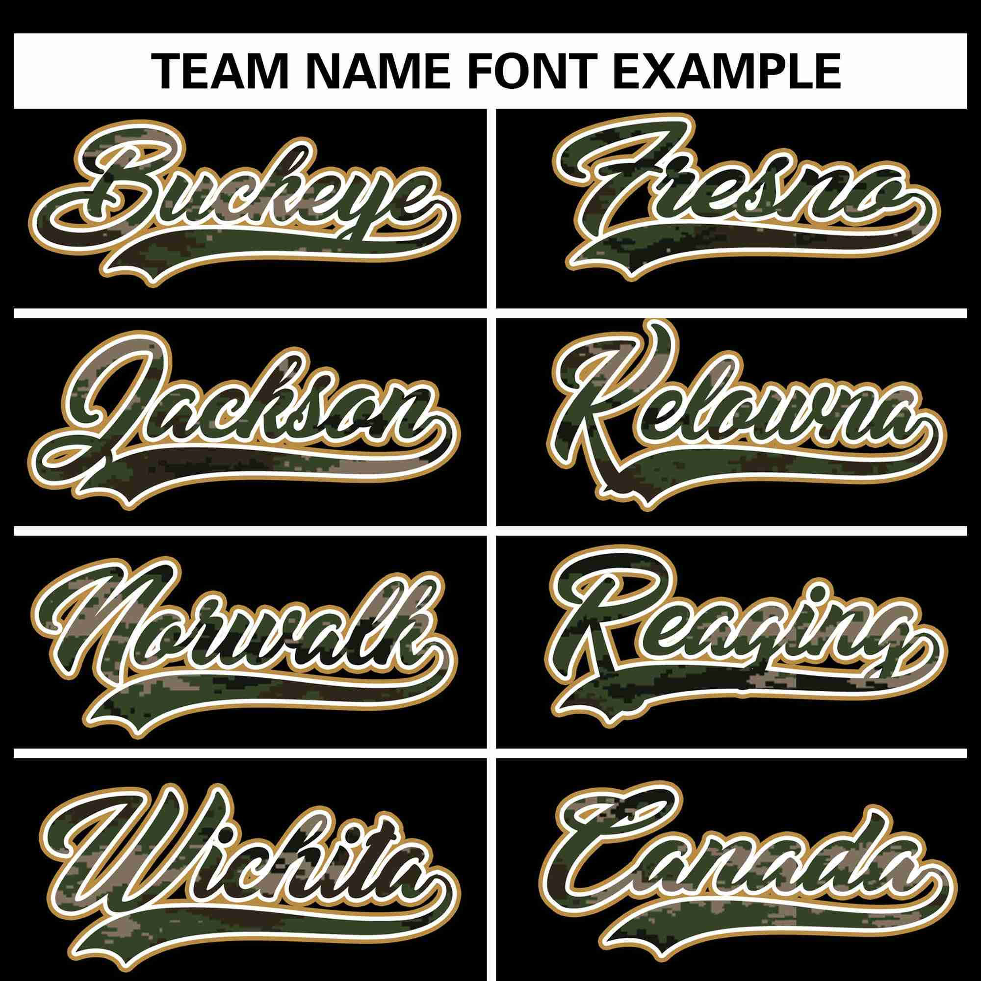 Custom Black Personalized Camo Font Authentic Baseball Jersey